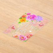 Invitations En Acrylique Pies romantiques Jardin Fête des Mères (Poser)