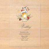Invitations En Acrylique Pine et épicéa Hiver Wonderland Mariage (Recto)