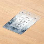Invitations En Acrylique Pine Tree Forest Rustique Mariage d'aquarelle (Poser)