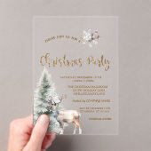 Invitations En Acrylique Pine Tree,Reindeer,Snowflake Black Christmas  (In situ (ordinateur de poche))