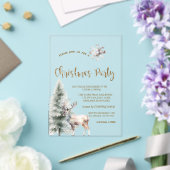 Invitations En Acrylique Pine Tree,Reindeer,Snowflake Black Christmas  (Insitu (Mariage))