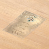 Invitations En Acrylique Pinecone String Lights Winter Rehearsal Dinner (Poser)