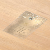 Invitations En Acrylique Pinecone String Lights Winter Wedding RSVP   (Poser)