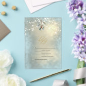Invitations En Acrylique Pinecone String Lights Winter Wedding RSVP   (Insitu (Mariage))