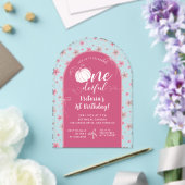 INVITATIONS EN ACRYLIQUE PINK BOW & ARCH FALL PUMPKIN FLOWERS BIRTHDAY (Insitu (Mariage))