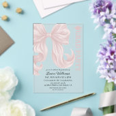 Invitations En Acrylique Pink Bow Graduation (Insitu (Mariage))