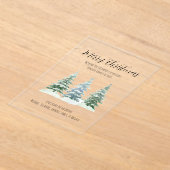 Invitations En Acrylique Pins neigeux Rustiques Joyeux Noël Carte (Poser)