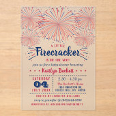 Invitations En Acrylique Pirate En Chemin ! baby shower 4 juillet (Recto)