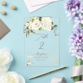 Invitations En Acrylique PixDezines H2 Albâtre Roses Hydrangée (Insitu (Mariage))