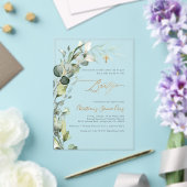 Invitations En Acrylique PixDezines H2 Verdure Gomme Baptême (Insitu (Mariage))