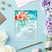 Invitations En Acrylique PixDezines Tropical Paradise Beach Wedding (Insitu (Mariage))