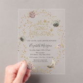 Invitations En Acrylique Planètes, Etoiles d'orBaby shower Twinkle (In situ (ordinateur de poche))