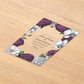 Invitations En Acrylique Plum & Silver Modern Botanical Wedding (Poser)
