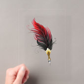Invitations En Acrylique Plume rouge avec pointe en or (In situ (ordinateur de poche))