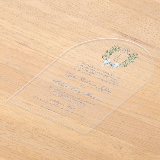 Invitations En Acrylique Poignets de feuilles traditionnels avec poule | Ma (Poser)