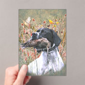 Invitations En Acrylique Pointer anglais (In situ (ordinateur de poche))