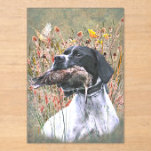 Invitations En Acrylique Pointer anglais (Recto)
