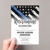 Invitations En Acrylique Police Police Service de la retraite (In situ (ordinateur de poche))