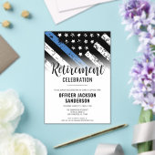 Invitations En Acrylique Police Police Service de la retraite (Insitu (Mariage))