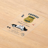 Invitations En Acrylique Police Themed Policeman Cop Birthday Party (Poser)