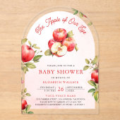 Invitations En Acrylique Pomme de notre Baby shower d'arche de l'oeil (Recto)