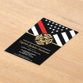 Invitations En Acrylique Pompiers Pompiers Retraite (Poser)