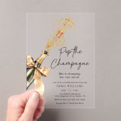 Invitations En Acrylique Pop Moderne La Fête des mariées Champagne (In situ (ordinateur de poche))