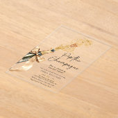 Invitations En Acrylique Pop Moderne La Fête des mariées Champagne (Poser)