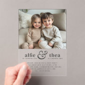 Invitations En Acrylique Portrait conjoint d'invitation d'anniversaire (In situ (ordinateur de poche))