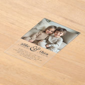 Invitations En Acrylique Portrait conjoint d'invitation d'anniversaire (Poser)
