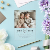 Invitations En Acrylique Portrait conjoint d'invitation d'anniversaire (Insitu (Mariage))