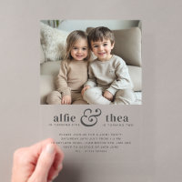 Portrait d'invitation d'anniversaire conjoint
