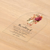 Invitations En Acrylique Pot de fleurs de dahlia d'automne en bocal de maço (Poser)