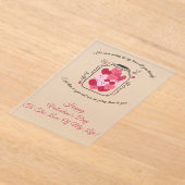 Invitations En Acrylique Pot de l'amour Saint-Valentin (Poser)