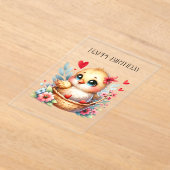Invitations En Acrylique Poulet de naissance mignon. (Poser)