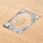 Invitations En Acrylique Powder Blue, Lemon Chiffon & Soft White Wedding (Poser)