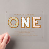 Invitations En Acrylique Premier anniversaire de ONE (In situ (ordinateur de poche))