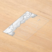 Invitations En Acrylique Première communion gris argent Agate (Poser)