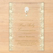 Invitations En Acrylique Première Sainte Communion (Recto)