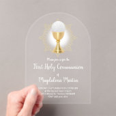 Invitations En Acrylique Première sainte communion (In situ (ordinateur de poche))