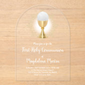 Invitations En Acrylique Première sainte communion (Recto)