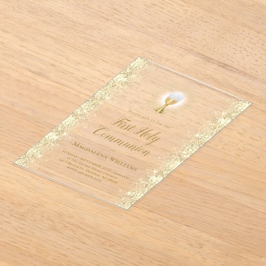 Invitations En Acrylique Première sainte communion (Poser)