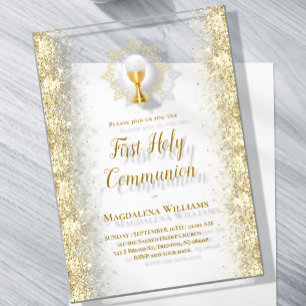 Invitations En Acrylique Première sainte communion