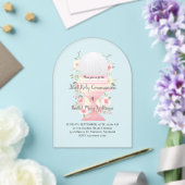 Invitations En Acrylique Première Sainte Communion conception florale (Insitu (Mariage))