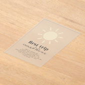 Invitations En Acrylique Première Visite Autour Du Soleil 1Er Anniversaire  (Poser)