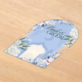 Invitations En Acrylique Pretty Blue wedding and festival (Poser)