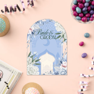 Invitations En Acrylique Pretty Blue wedding and festival