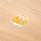 Invitations En Acrylique Priez et faites confiance au plan illimité de Dieu (Poser)