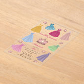 Invitations En Acrylique Princess Dresses Fairytale Petite Fille Anniversai (Poser)