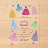 Invitations En Acrylique Princess Dresses Fairytale Petite Fille Anniversai (Recto)